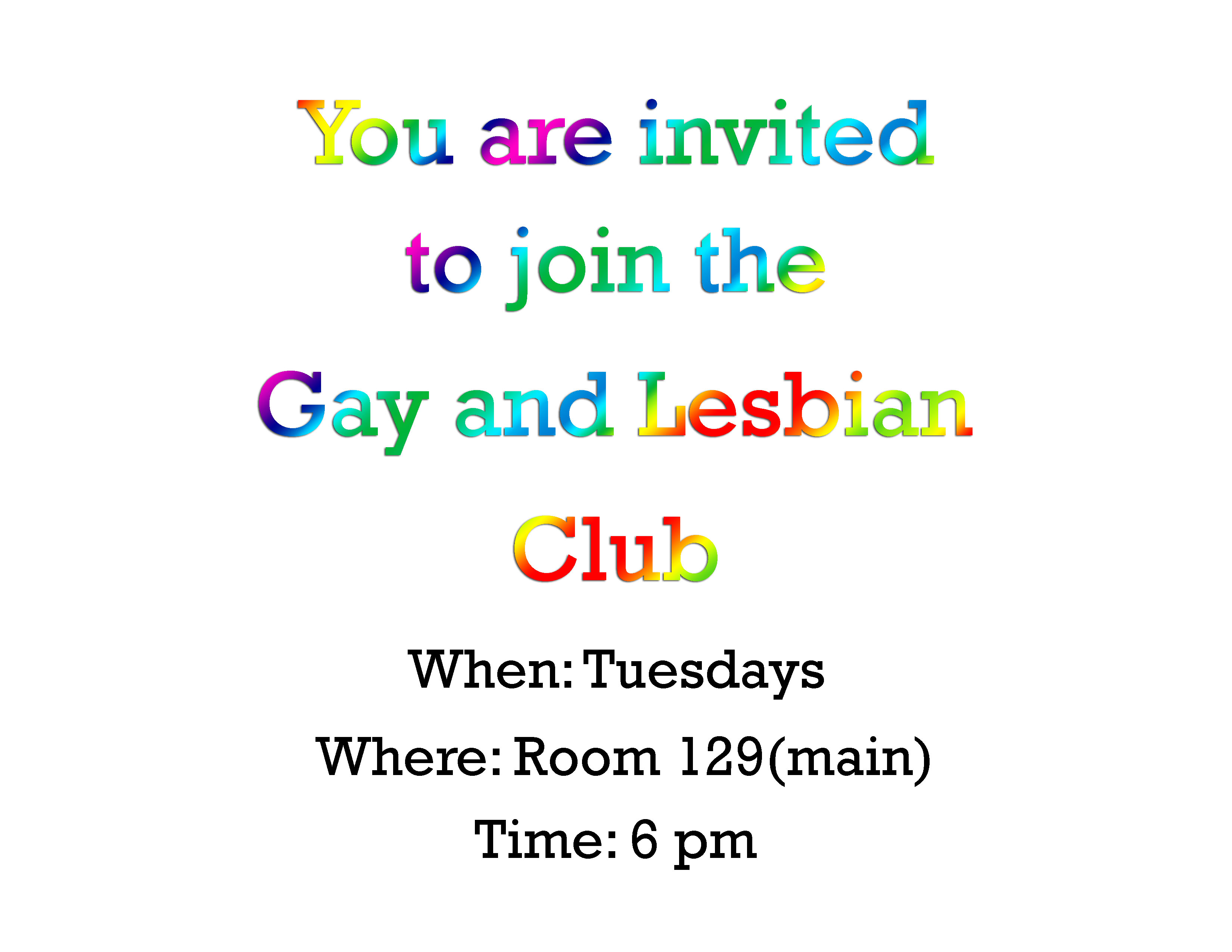 Manchester Community College L+G Club Poster